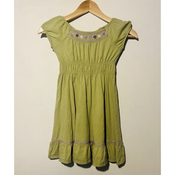 2009 Gymboree‎ Green Dress | Y2K Girls | Girls Size 6 | Embroidered Dress - Picture 1 of 4